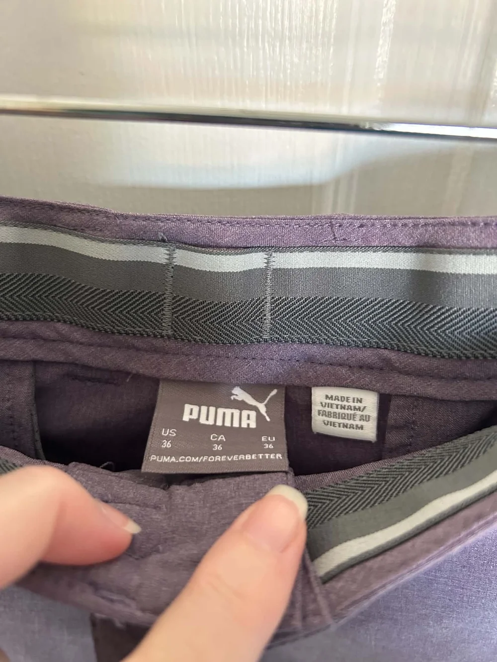 Puma Men's Plum Flat-Front Casual Shorts